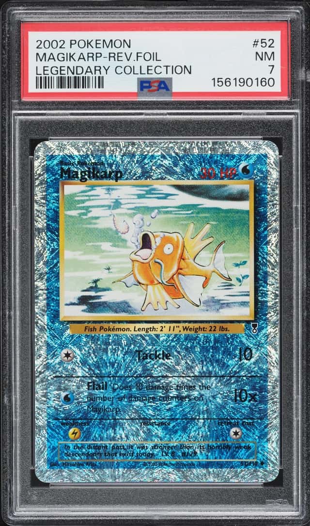 2002 Pokemon Legendary Collection Reverse Holo Magikarp #52 PSA 7 NRMT