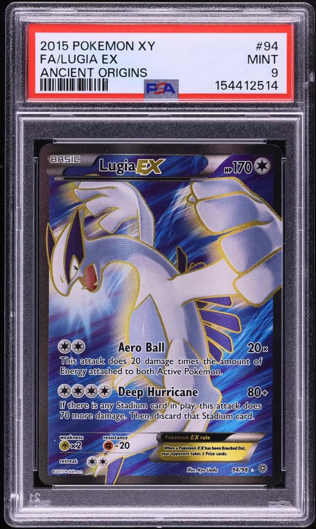 2015 Pokemon XY Ancient Origins Full Art Lugia EX #94 PSA 9 MINT