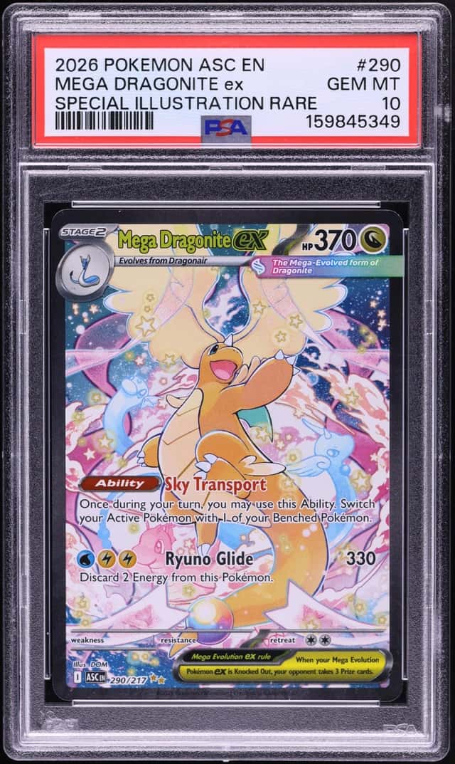 2026 Pokemon Mega Evolution Ascended Heroes SIR Mega Dragonite ex #290 PSA 10 GEM MINT