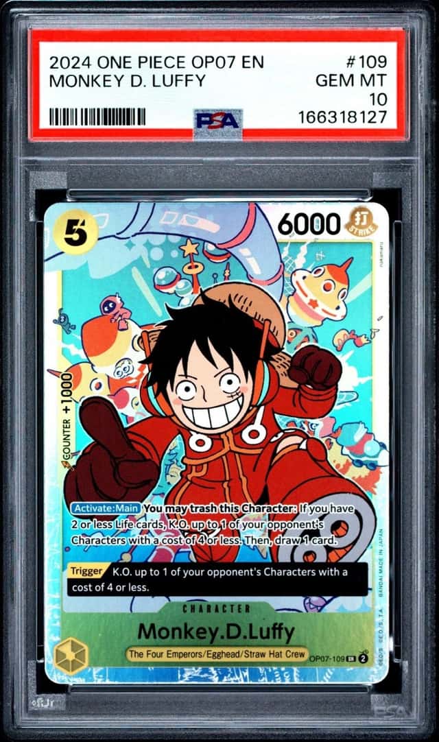 2024 ONE PIECE OP07-500 YEARS IN THE FUTURE #109 MONKEY D. LUFFY PSA 10