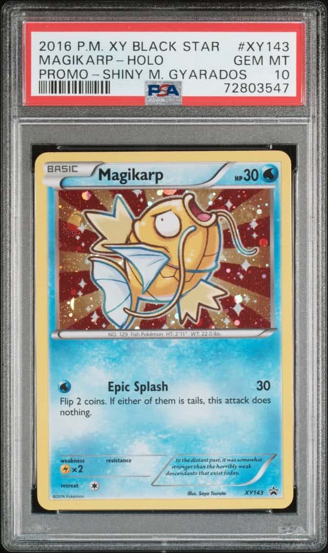 2016 Pokemon XY Black Star Promo Shiny M Gyarados #XY143 Magikarp Holo PSA 10