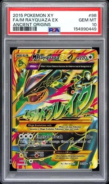 POKEMON FULL ART M RAYQUAZA EX 2015 XY ANCIENT ORIGINS #98 PSA 10 *NEW 15 CERT