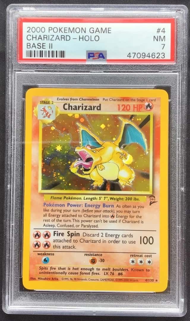 Pokemon: Base Set 2 Rare Holo: Charizard 4/130 PSA 7