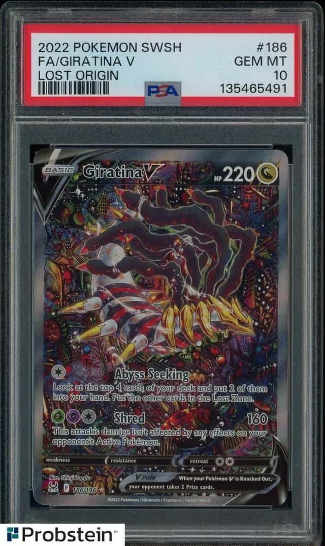 2022 Pokemon SWSH Lost Origin #186 FA Giratina V PSA 10 GEM MINT