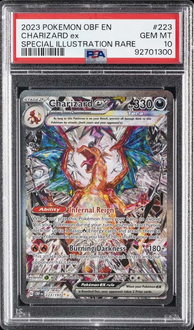 2023 POKEMON OBSIDIAN FLAMES SPECIAL ILLUSTRATION RARE CHARIZARD EX PSA 10