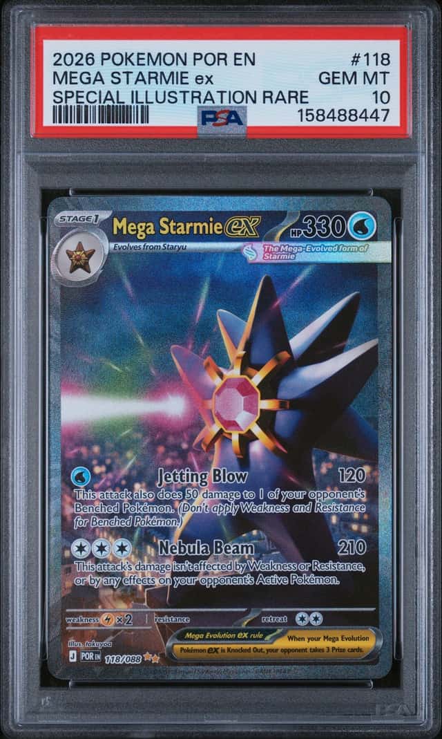 2026 Pokemon Perfect Order Mega Starmie ex #118/088 PSA 10 GEM MINT Pop 1278