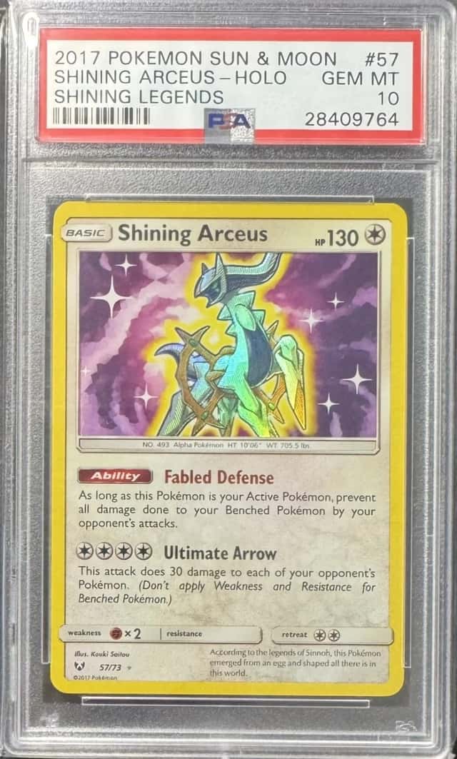 PSA 10 SHINING ARCEUS 57/73 HOLO SHINING LEGENDS POKEMON ✨