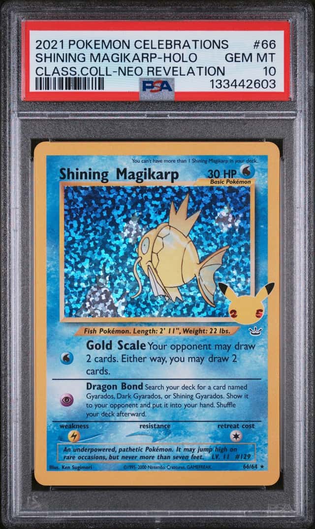Pokémon TCG Shining Magikarp Celebrations PSA 10