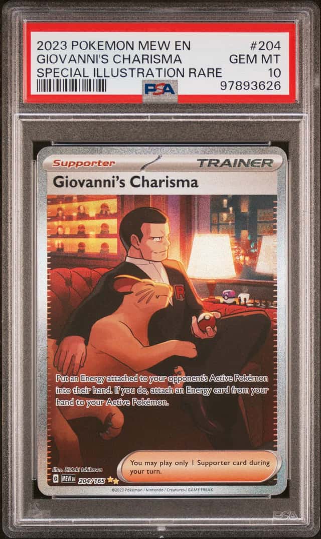 Pokemon 151 Giovanni's Charisma 204/165 PSA 10 - Special Illustration Rare