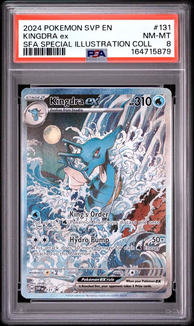 2024 POKEMON SHROUDED FABLE SPECIAL ILLUSTRATION COLLECTION KINGDRA EX PSA 8