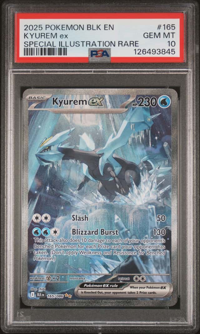2025 Pokemon Black Bolt Kyurem ex Special Illustration Rare #165/086 PSA 10