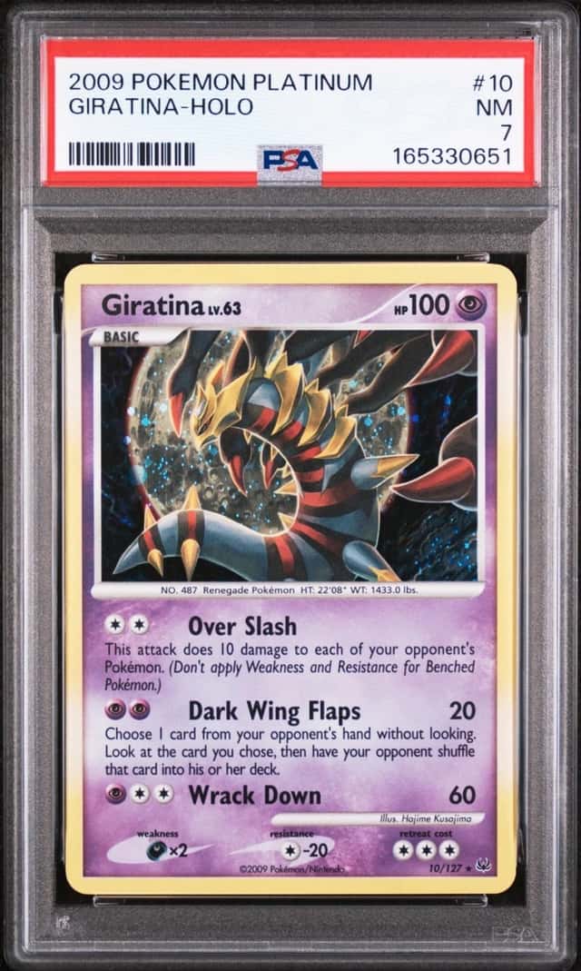 2009 POKEMON PLATINUM #10 GIRATINA-HOLO PSA 7