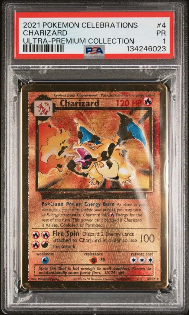 2021 POKEMON CELEBRATIONS ULTRA-PREMIUM COLLECTION #4 CHARIZARD PSA 1