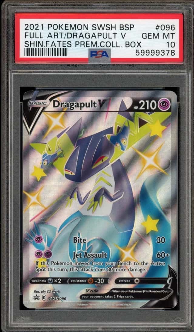 Pokemon Dragapult V Swsh Promo 096/072 Shining Fates Premium Coll. Bx. PSA 10