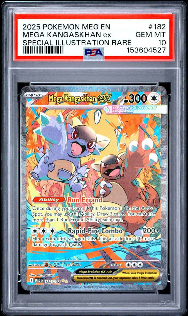 2025 Pokemon Mega Evolution Mega Kangaskhan ex SIR PSA 10 Gem Mint #182/132