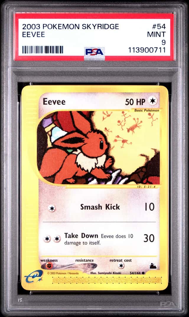 Pokemon Eevee Skyridge 54/144 PSA 9 Mint