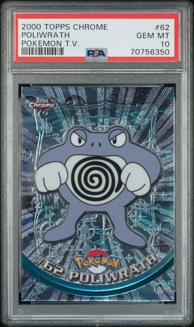 Pokemon Poliwrath Topps Chrome T.V. 62 PSA 10 Gem Mint
