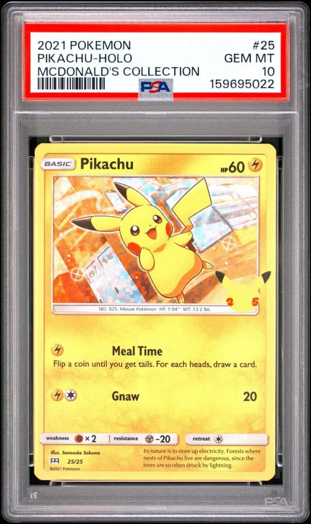 2021 POKEMON MCDONALD'S COLLECTION #25 PIKACHU-HOLO PSA 10