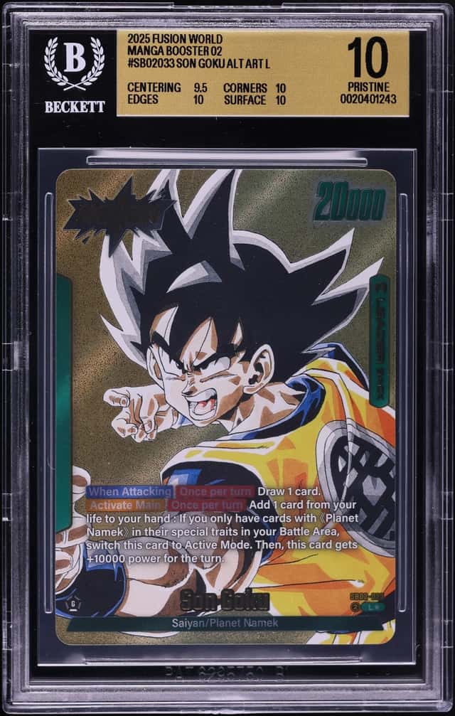 2025 Dragon Ball Super Fusion World Manga Booster 02 Alt Art Son Goku L #SB02-033 BGS 10