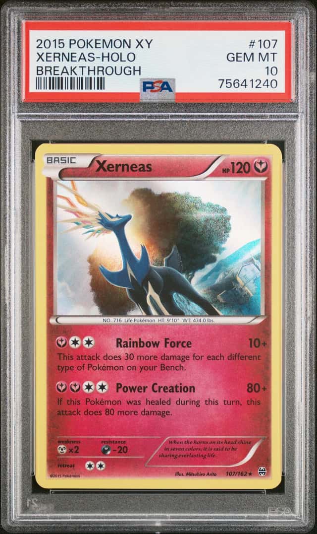 2015 Pokemon XY BREAKthrough Holo Xerneas #107 PSA 10 GEM MINT