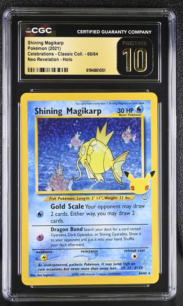 2021 Pokemon Sword & Shield Celebrations Classic Holo Shining Magikarp #66 CGC 10 PRISTINE