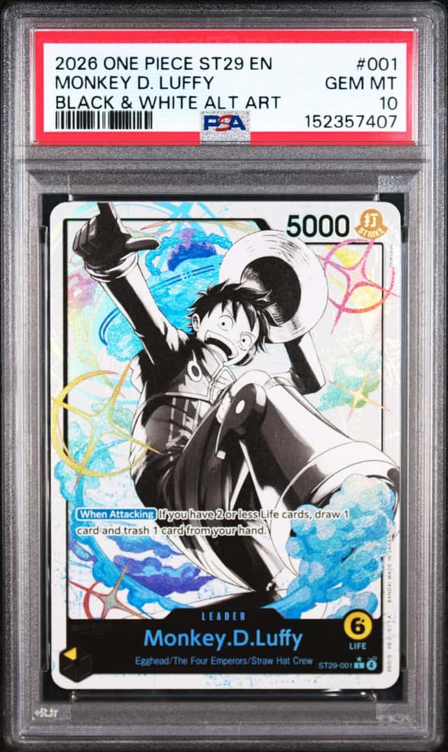 2026 ONE PIECE STARTER DECK ST29-EGGHEAD #001 MONKEY D. LUFFY PSA 10