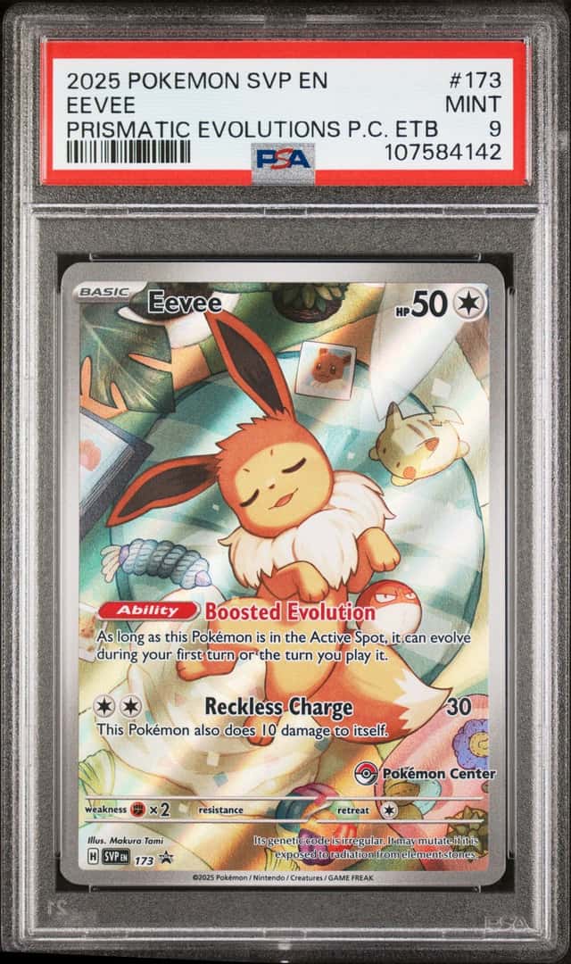 Pokemon 2025 SV Promo Eevee Holo #173 Pokemon Center Exclusive PSA 9