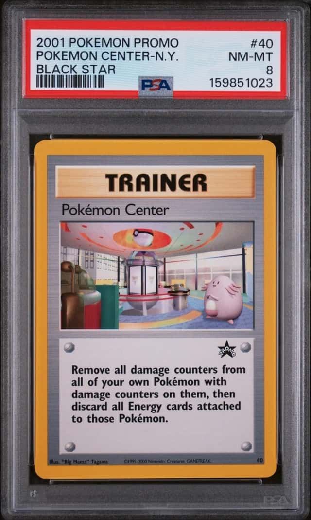 2001 POKEMON PROMO POKEMON CENTER-N.Y. BLACK STAR #40 PSA 8