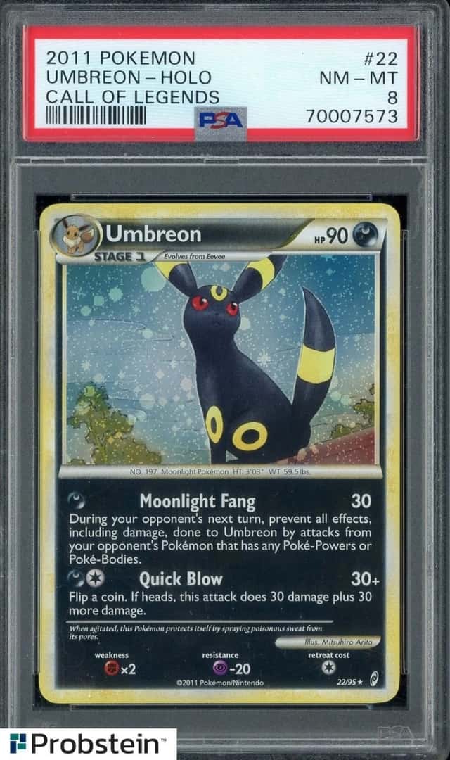 2011 Pokemon Call Of Legends #22 Umbreon Holo PSA 8 NM-MT