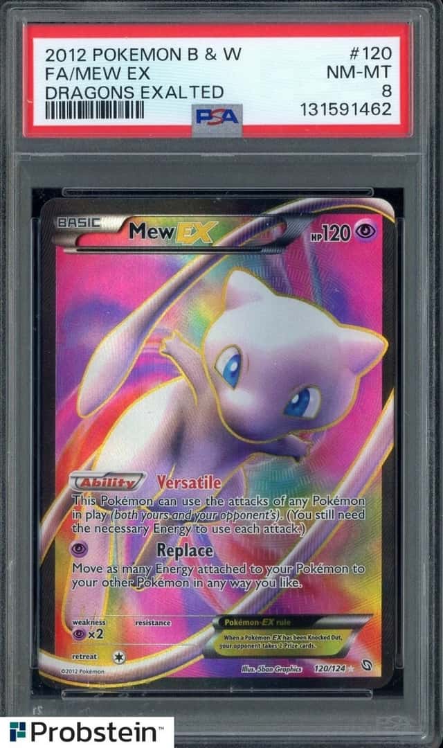 2012 Pokemon B&W Dragons Exalted #120 FA/MEW EX PSA 8 NM-MT