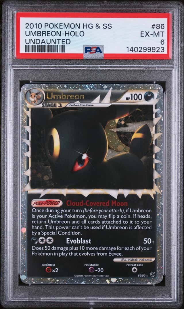 PSA 6 UMBREON Ultra Rare Prime  HG&SS Undaunted Pokemon card HOLO