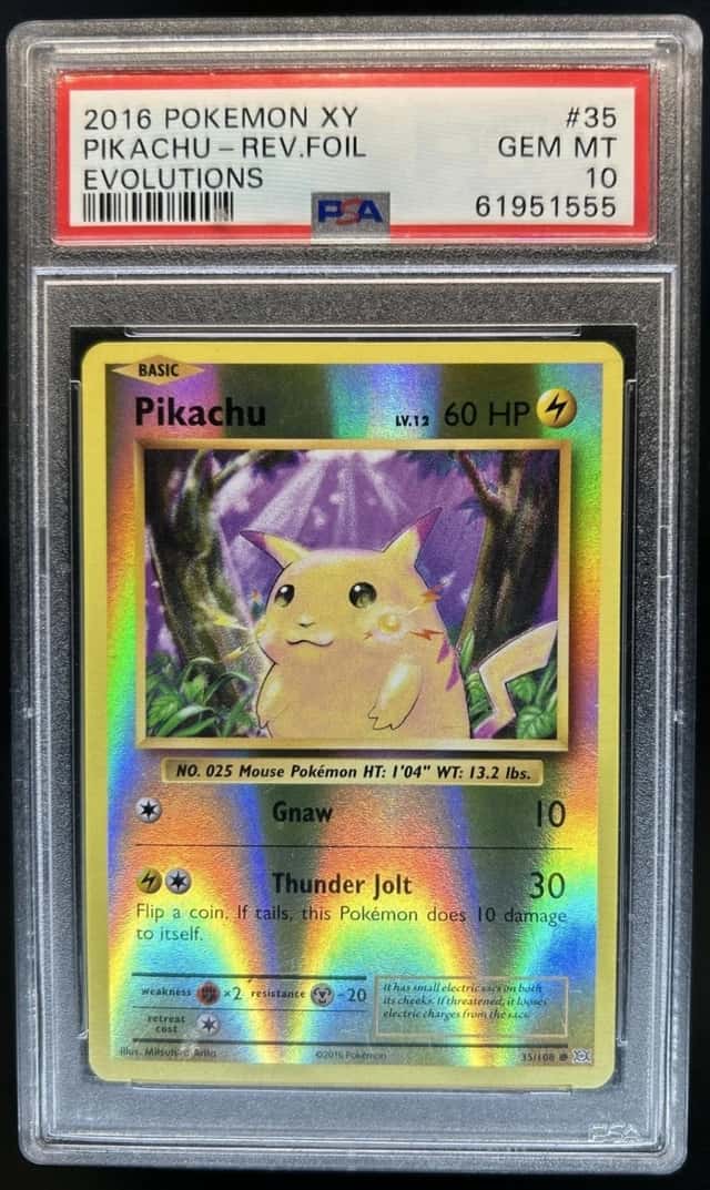 2016 Pokemon XY Evolutions Pikachu Reverse Holo #35/108 PSA 10 GEM MINT GEM MINT
