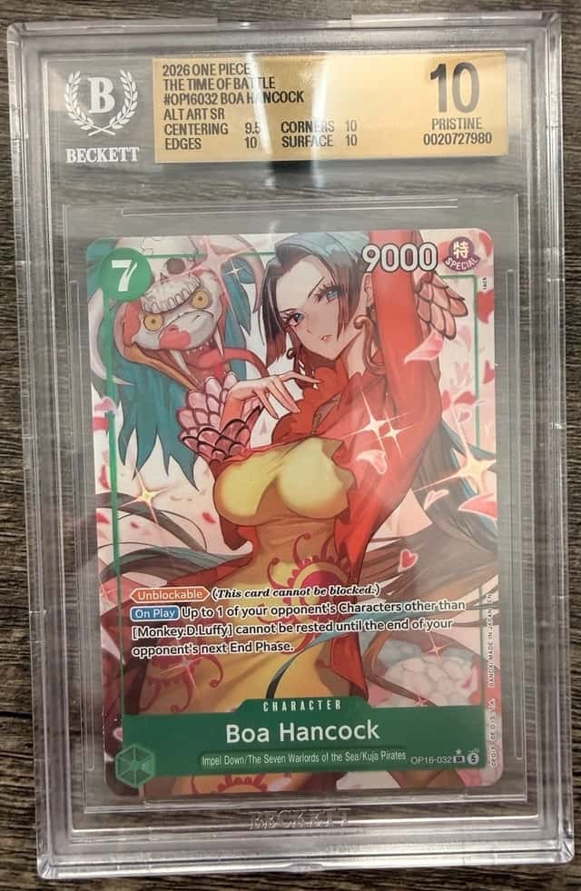 2026 ONE PIECE OP16-THE TIME OF BATTLE ALTERNATE ART #032 BOA HANCOCK BGS 10