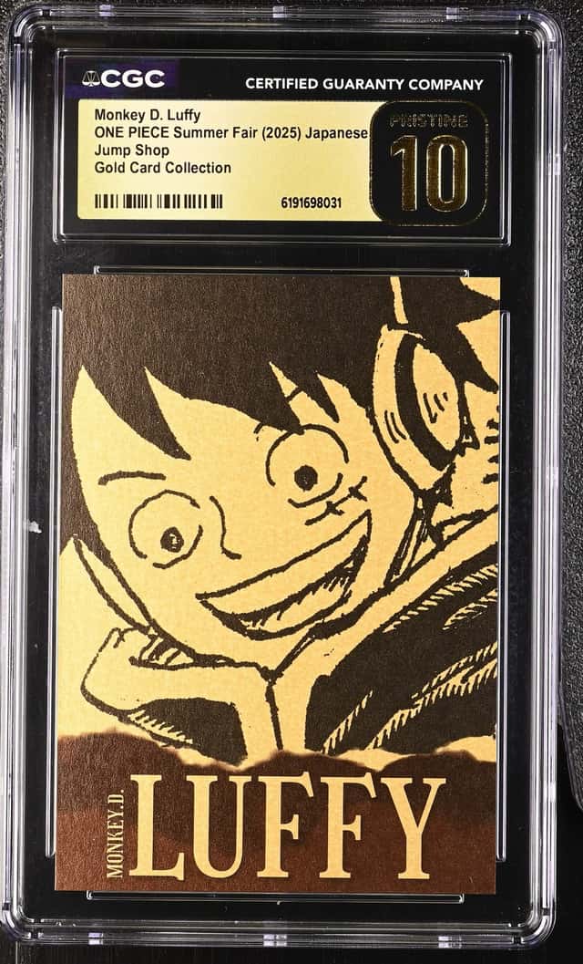 2025 One Piece Japanese Summer Fair Gold Collection Jump Shop Monkey D. Luffy CGC 10 PRISTINE