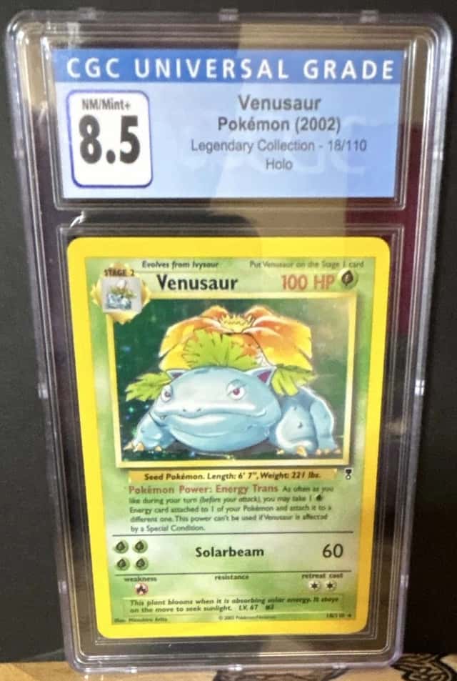 CGC 8.5 Venusaur Holo Rare 18/110 Legendary Collection 2002 Pokemon TCG
