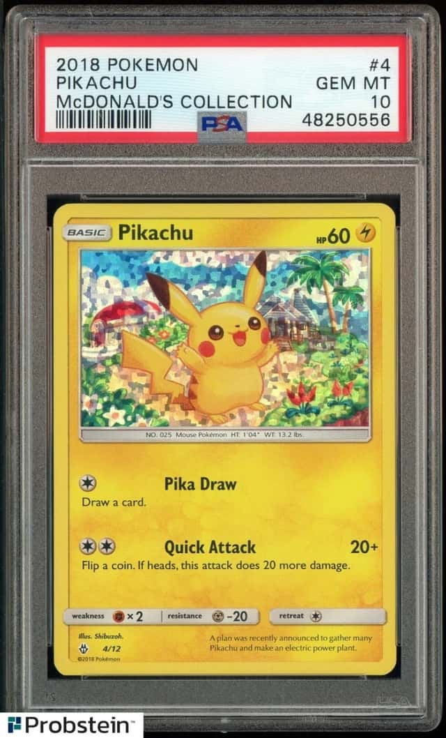 2018 Pokemon McDonald's Collection #4 Pikachu PSA 10 GEM MINT