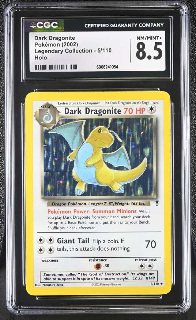 2002 Pokemon Legendary Collection 5/110 Dark Dragonite Holo CGC 8.5