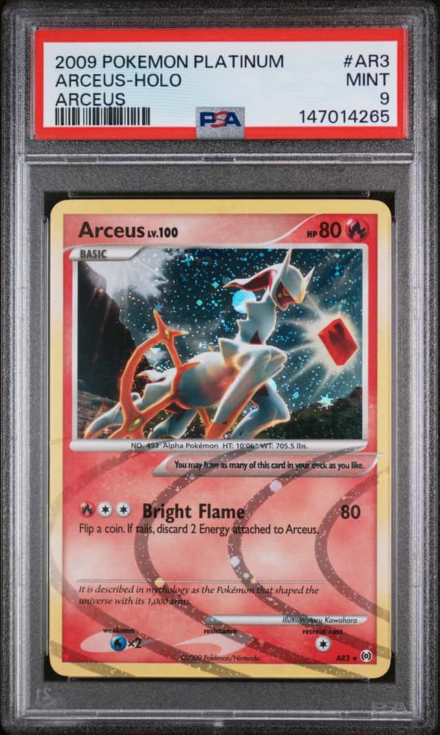 147014265 Arceus 2009 Pokemon Platinum #AR3 Holo PSA 9