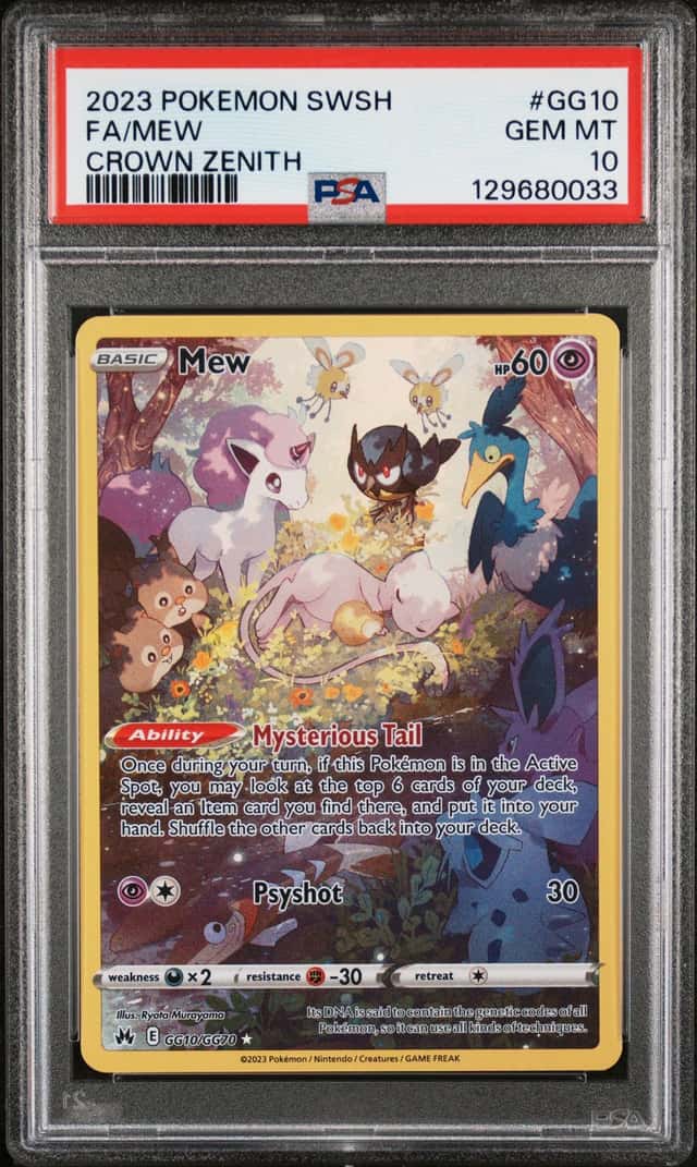 2023 Pokemon SWSH Crown Zenith Mew Galarian Gallery #GG10/GG70 PSA 10 GEM MINT