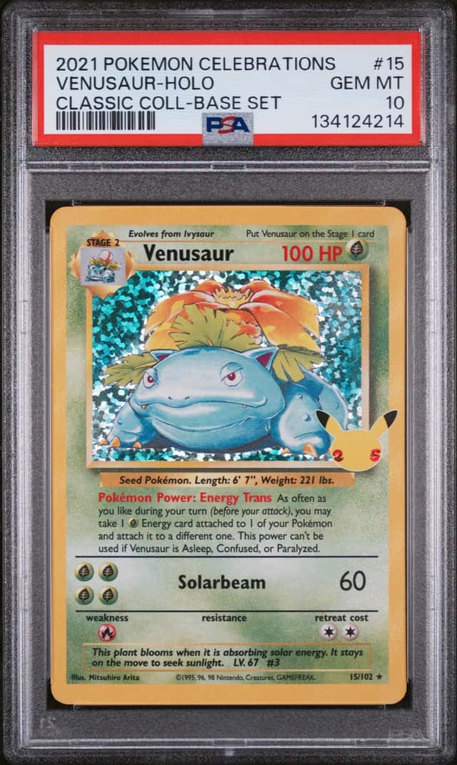 PSA 10 Venusaur #15 Celebrations: Classic Collection 2021 Pokemon GEM MINT