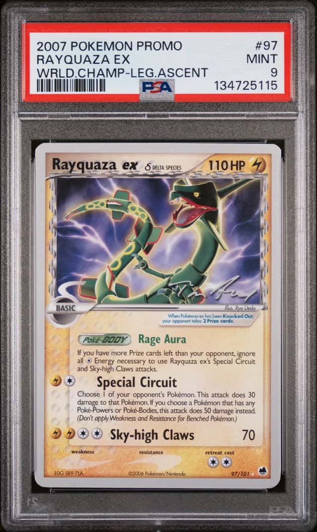 Pokemon Rayquaza EX 2007 World Championships Promo 97 Legendary Ascent PSA 9