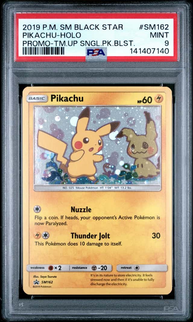 Pokemon Pikachu Holo Sm Black Star Promo SM162/181 Team Up Blisters PSA 9