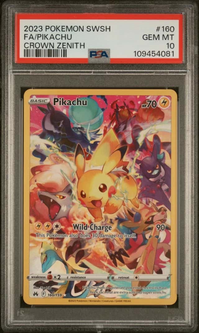 Pokemon Pikachu Sword Shield Crown Zenith Secret Rare 160/159 PSA 10 Gem Mint
