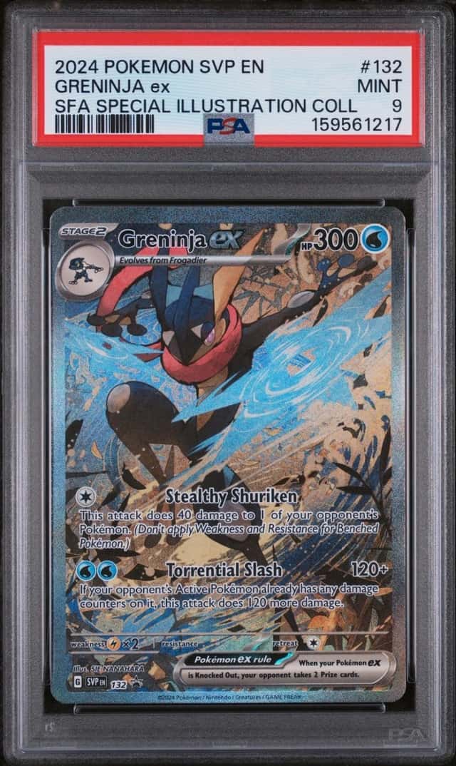 Pokemon Greninja ex Promo 132 Shrouded Fable Special Illustration Coll. PSA 9