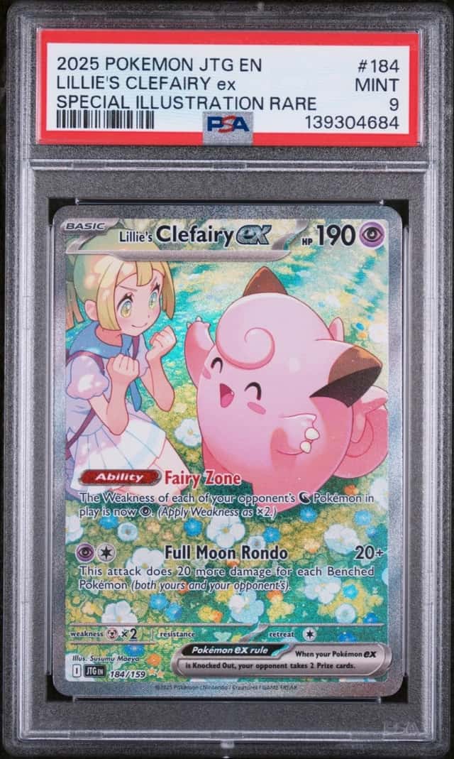 Pokemon Lillie's Clefairy ex Journey Together 184/159 SIR PSA 9 Mint
