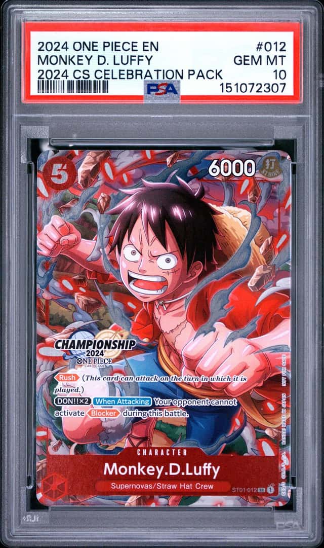 2024 ONE PIECE MONKEY D. LUFFY CHAMPIONSHIP 2024 CELEBRATION PACK #012 PSA 10