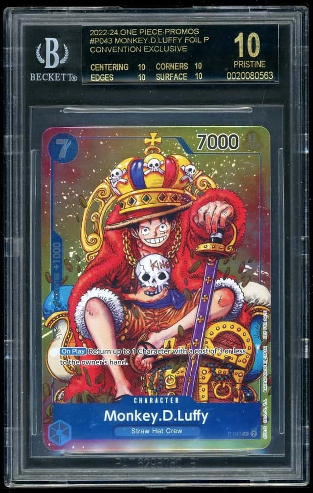2022-24 One Piece Monkey.D.Luffy Convention Exclusive Promo BGS 10 Black Label