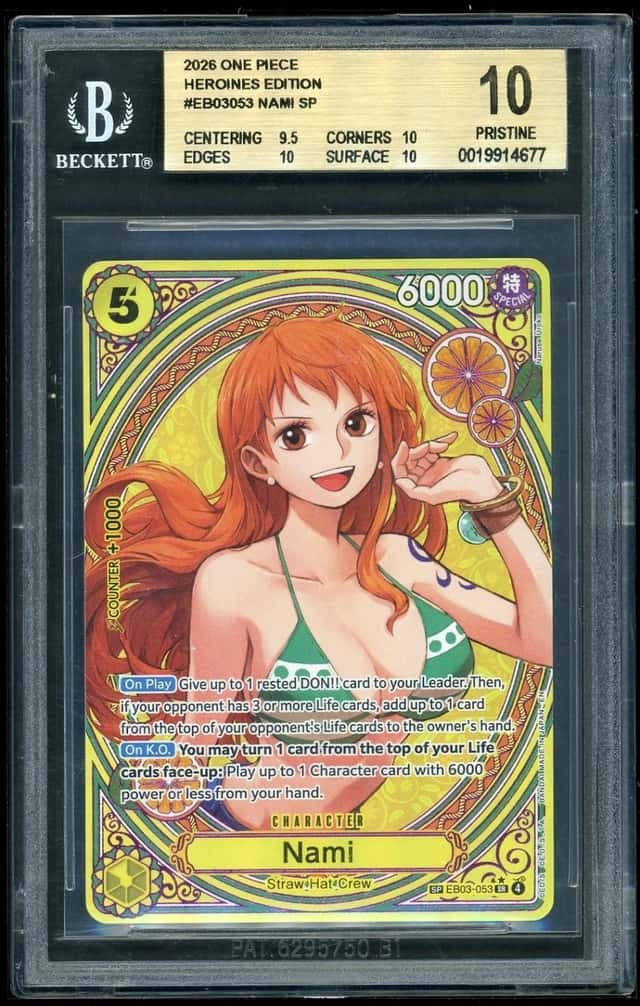 One Piece Nami SP 2026 Card Game -ONE PIECE Heroines Edition BGS 10