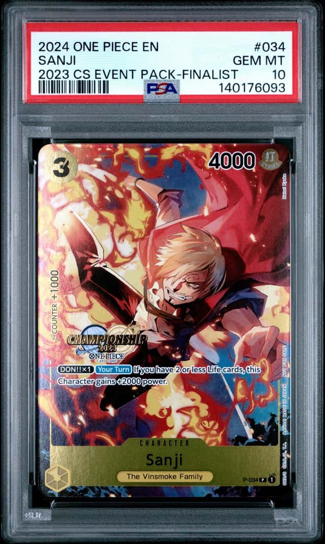 2024 One Piece Japanese Championship Event Pack Finalist #034 Sanji PSA 10
