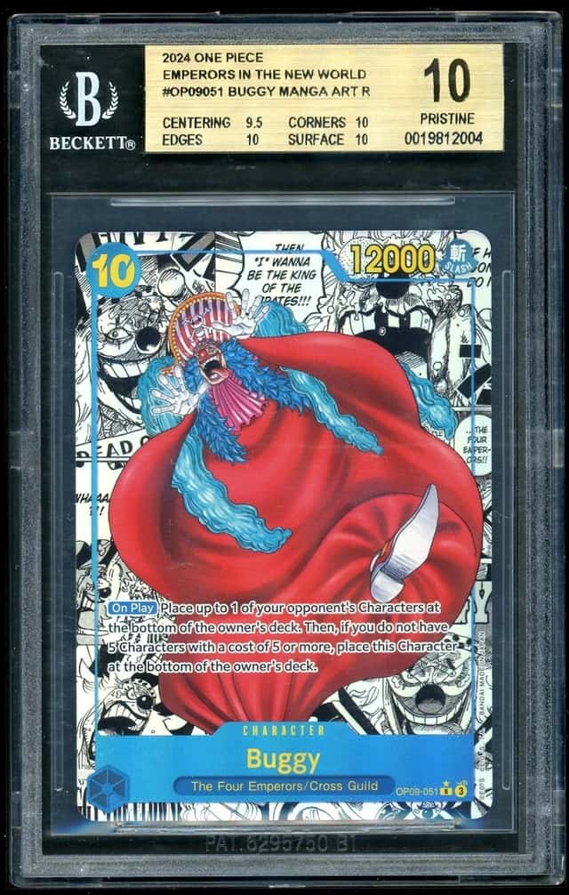 2024 One Piece Buggy MANGA ART R 2024 Emperors in the New World BGS 10